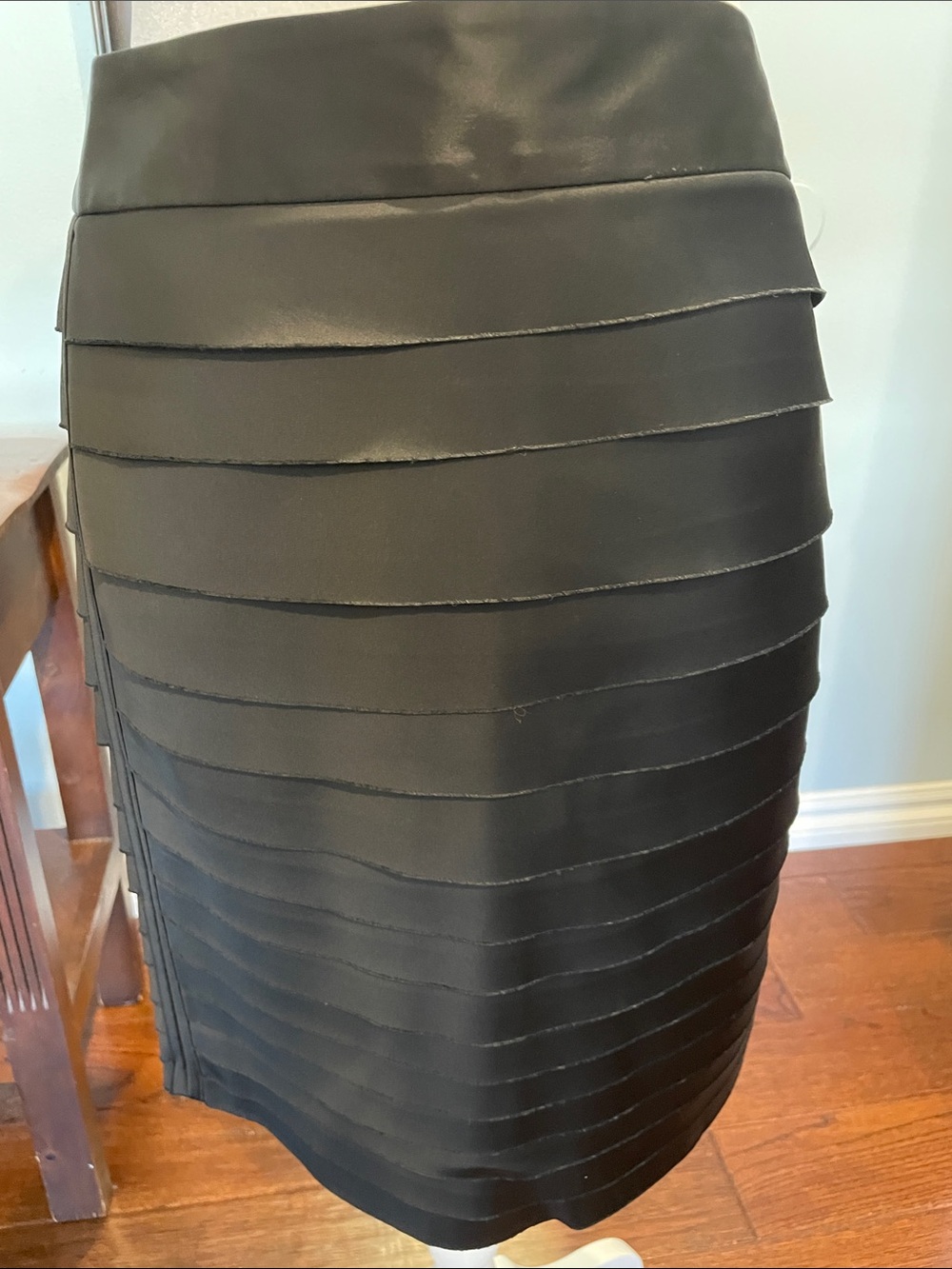 White House Black Market Black Layered Pencil Skirt